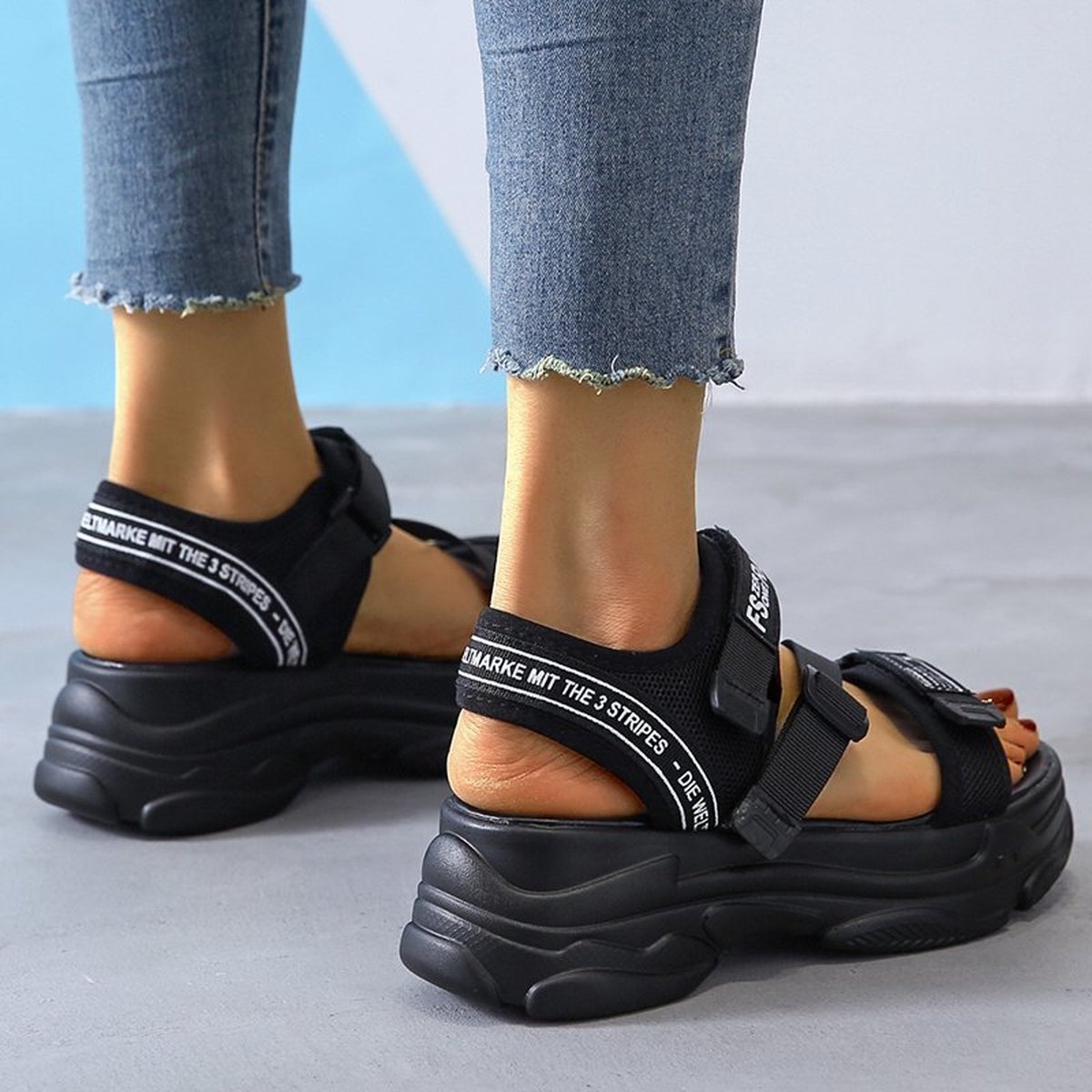 Women's Platform Velcro Sandals
