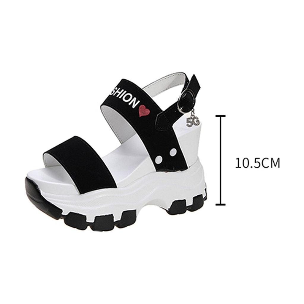 Women's Platform Wedge Sandals Small Height 10cm High