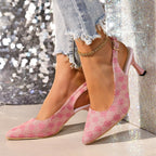 Women's Plus Size French Closed Toe High Heels