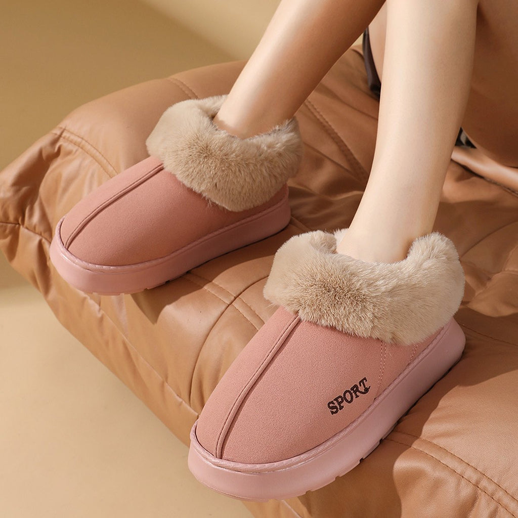 Women's Plush Cotton Shoes Warm Home Slippers Outdoor