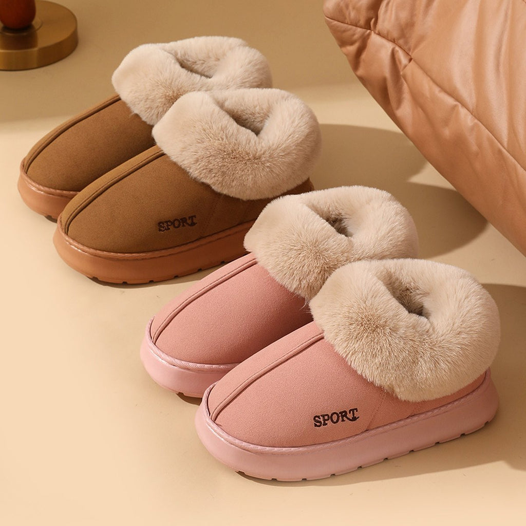 Women's Plush Cotton Shoes Warm Home Slippers Outdoor