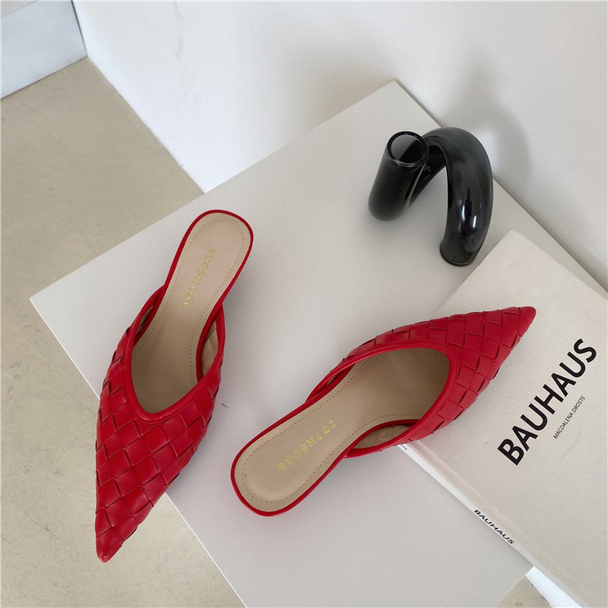 Women's Pointed Kitten Heel Mules