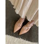 Women's Pointed-toe Closed-toe Mules Outdoor Wedge Sandals