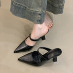 Women's Pointed-toe Stiletto-heel Open-back Mules