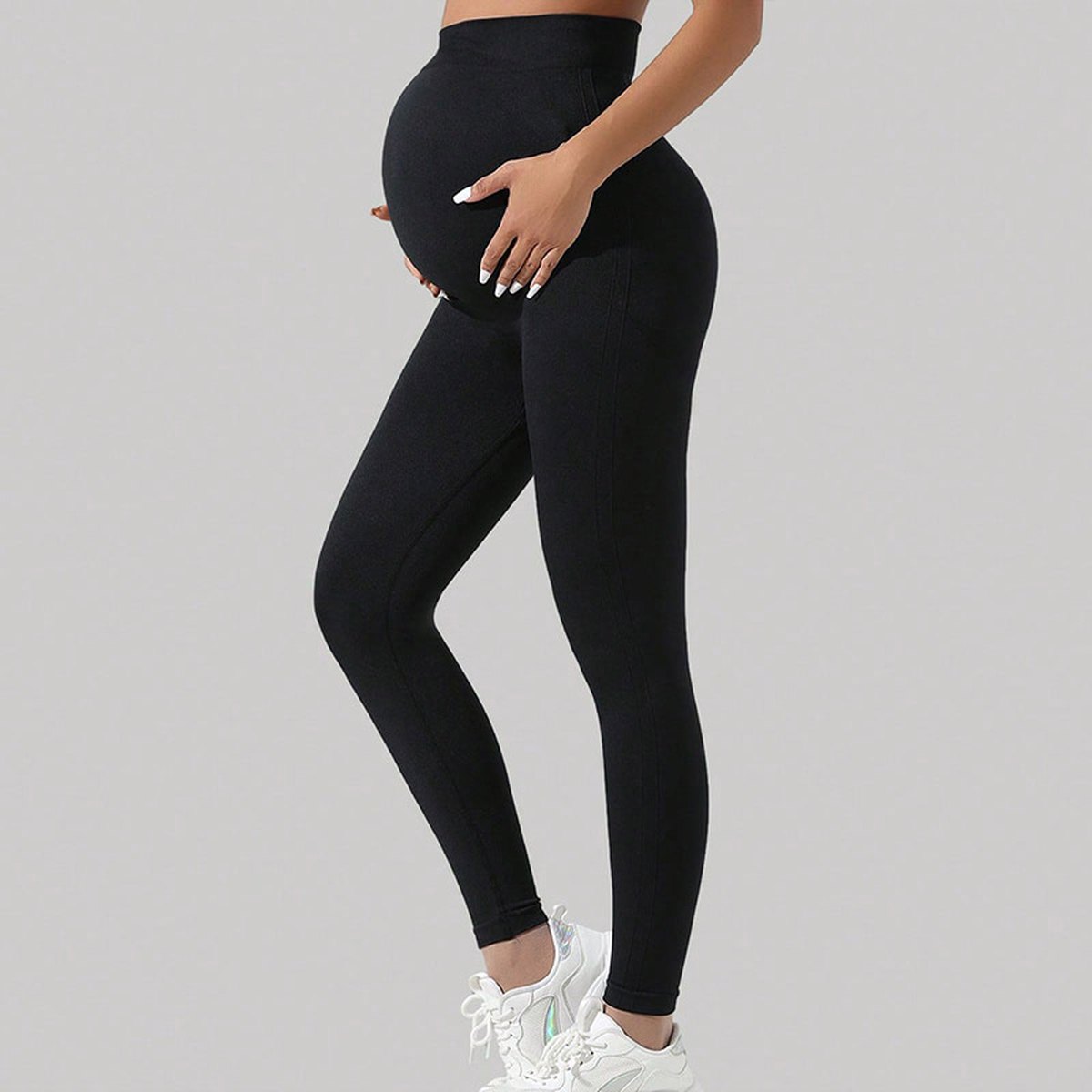 Women's Pregnant Seamless Belly Support Outer Wear Yoga