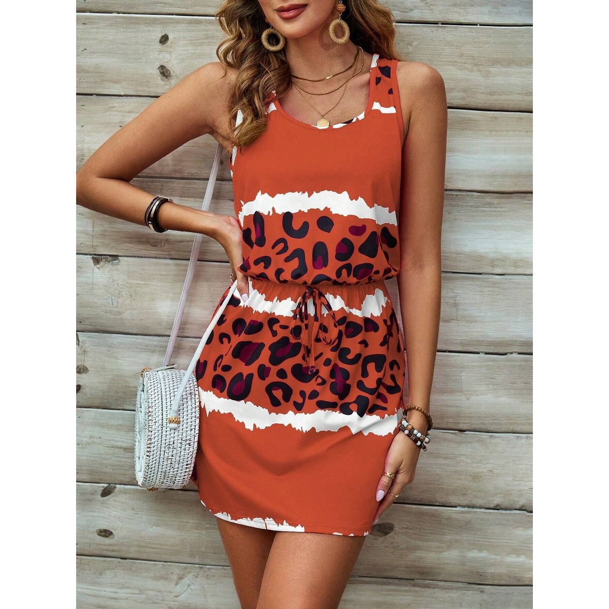 Women's Printed Sleeveless Dress