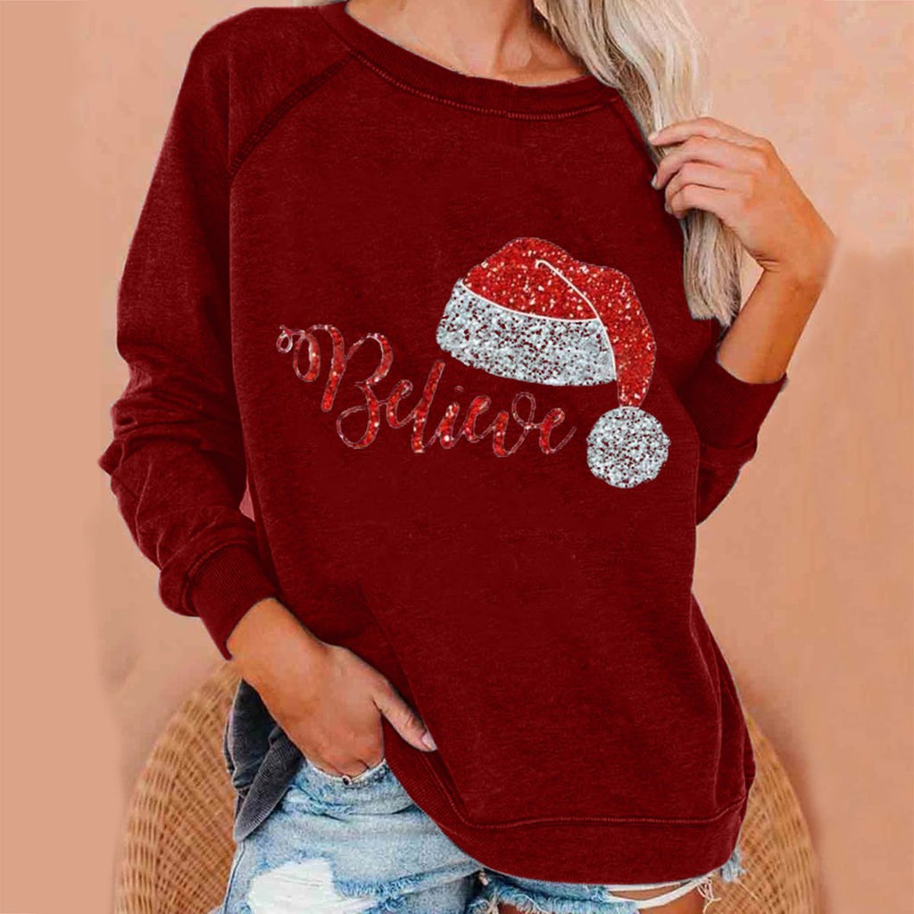 Women's Printed Theme Hoodie Fleece Plus Size
