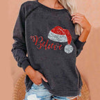 Women's Printed Theme Hoodie Fleece Plus Size