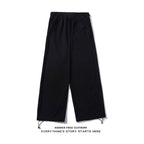 Women's Printed Trousers Drawstring Loose Straight-waist