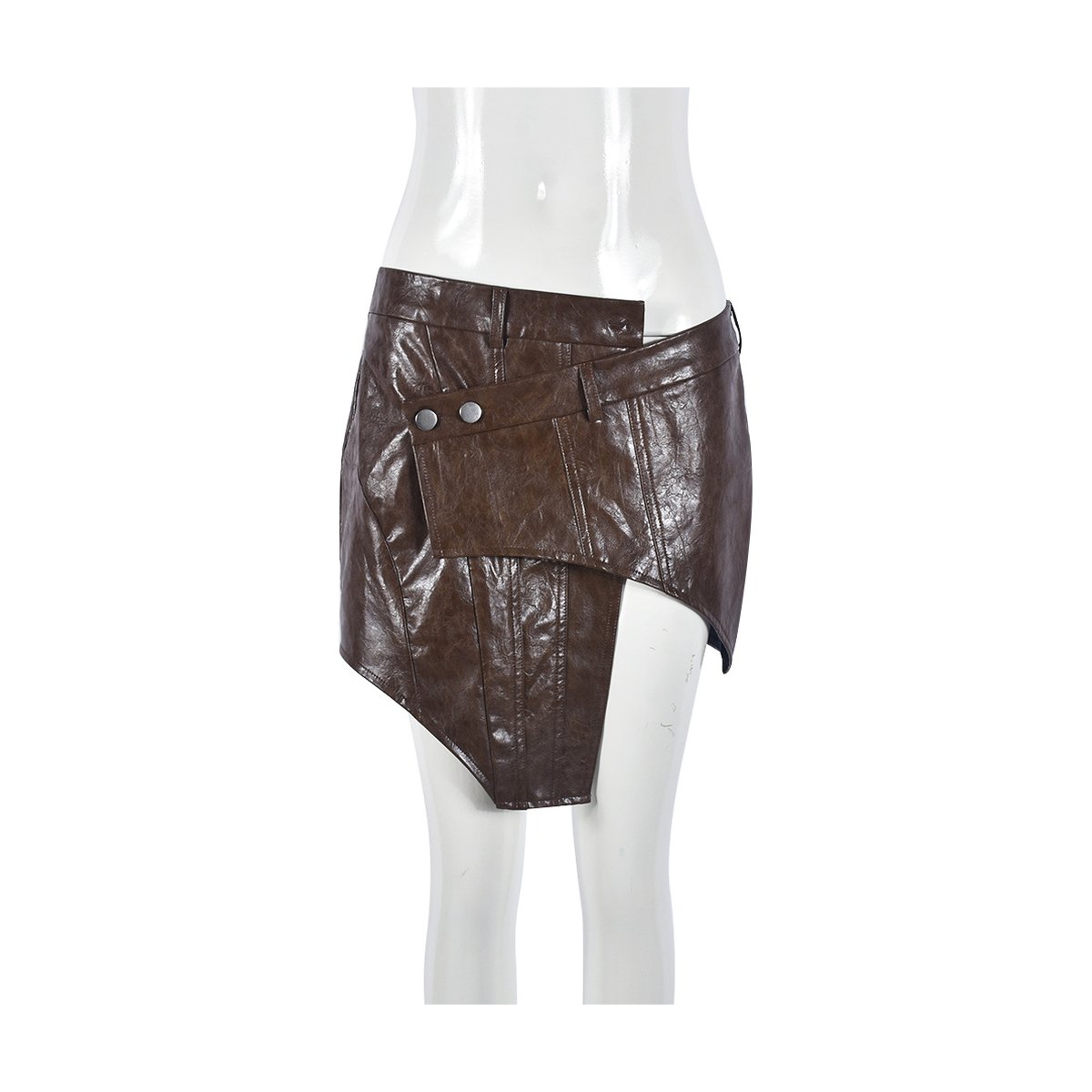 Women's PU Leather Skirt Wrapped