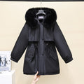 Women's Puffer Jacket Fleece-lined Cotton Padding