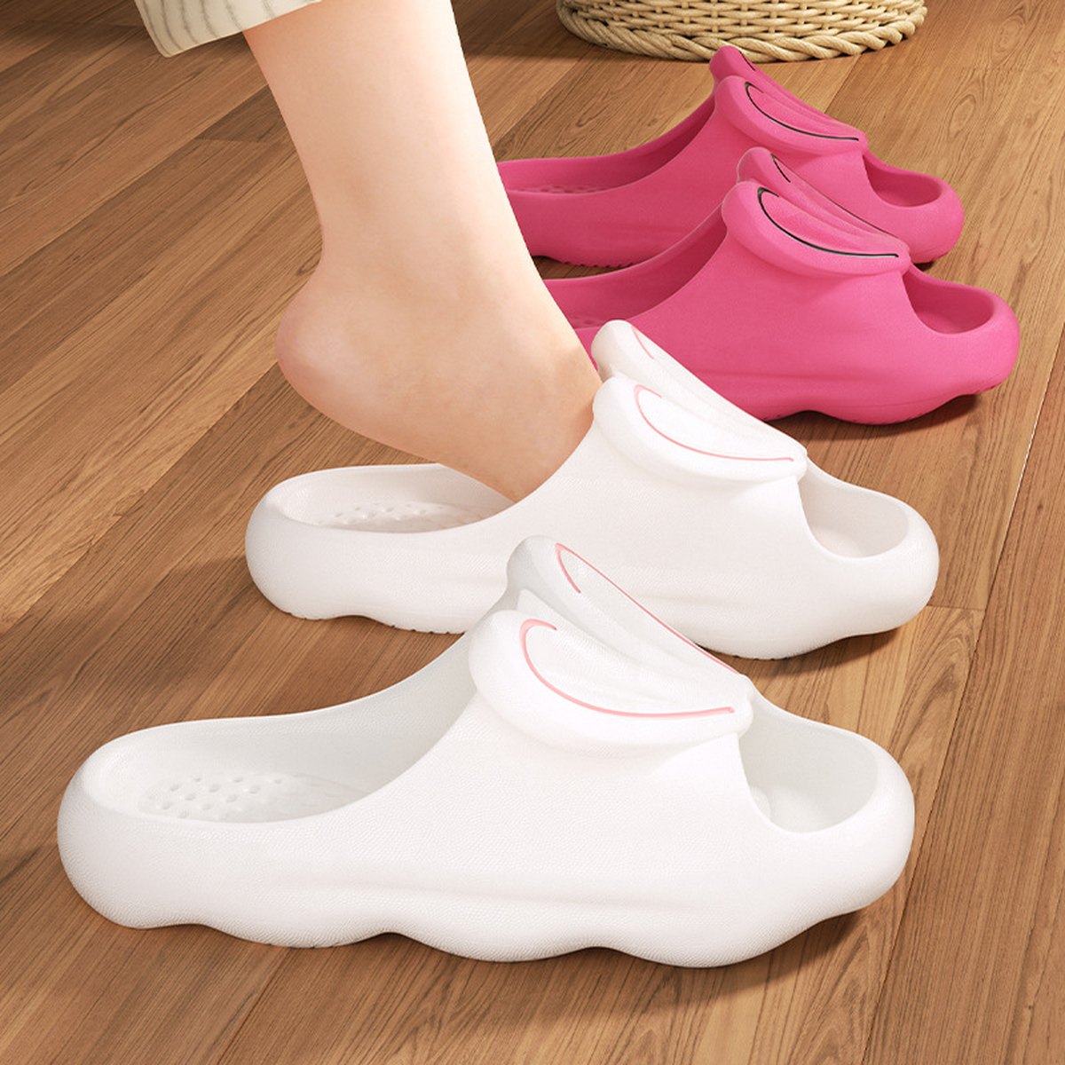 Women's Rabbit Slippers Indoor Outdoor Non-slip Thick Soles