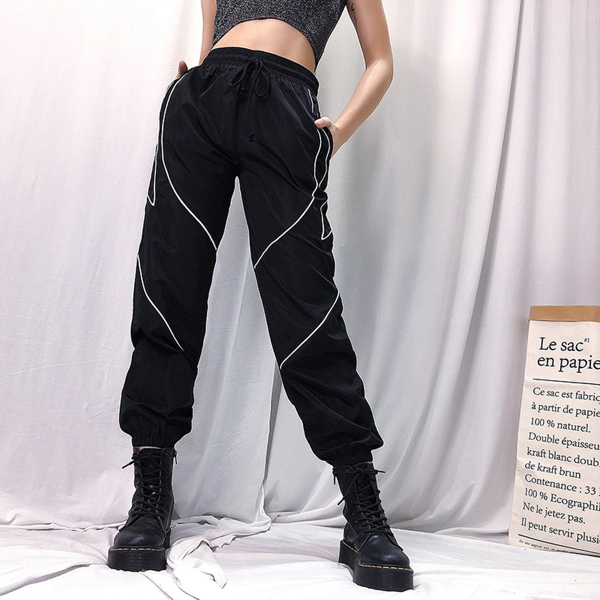 Women's Rapwriter Reflective Strip Drawstring Sweatpants