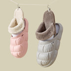 Women's Removable Fluffy Shoes Warm Fuzzy Slippers Waterproof