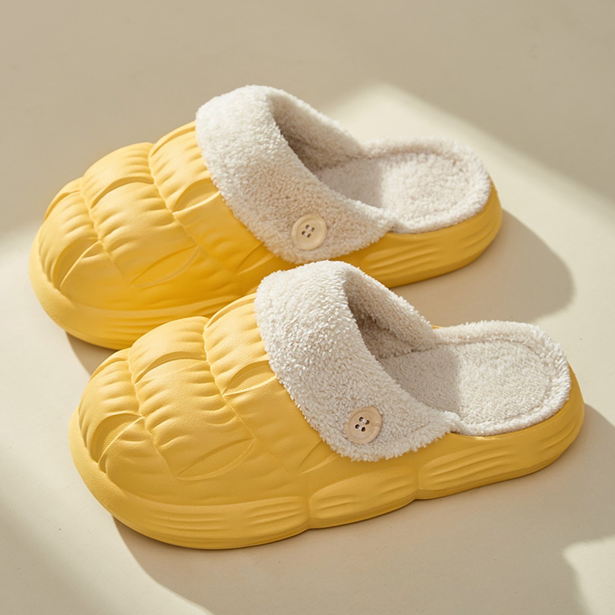 Women's Removable Fluffy Shoes Warm Fuzzy Slippers Waterproof