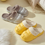 Women's Removable Fluffy Shoes Warm Fuzzy Slippers Waterproof