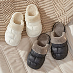 Women's Removable Fluffy Shoes Warm Fuzzy Slippers Waterproof
