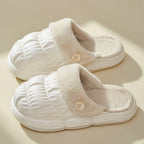 Women's Removable Fluffy Shoes Warm Fuzzy Slippers Waterproof