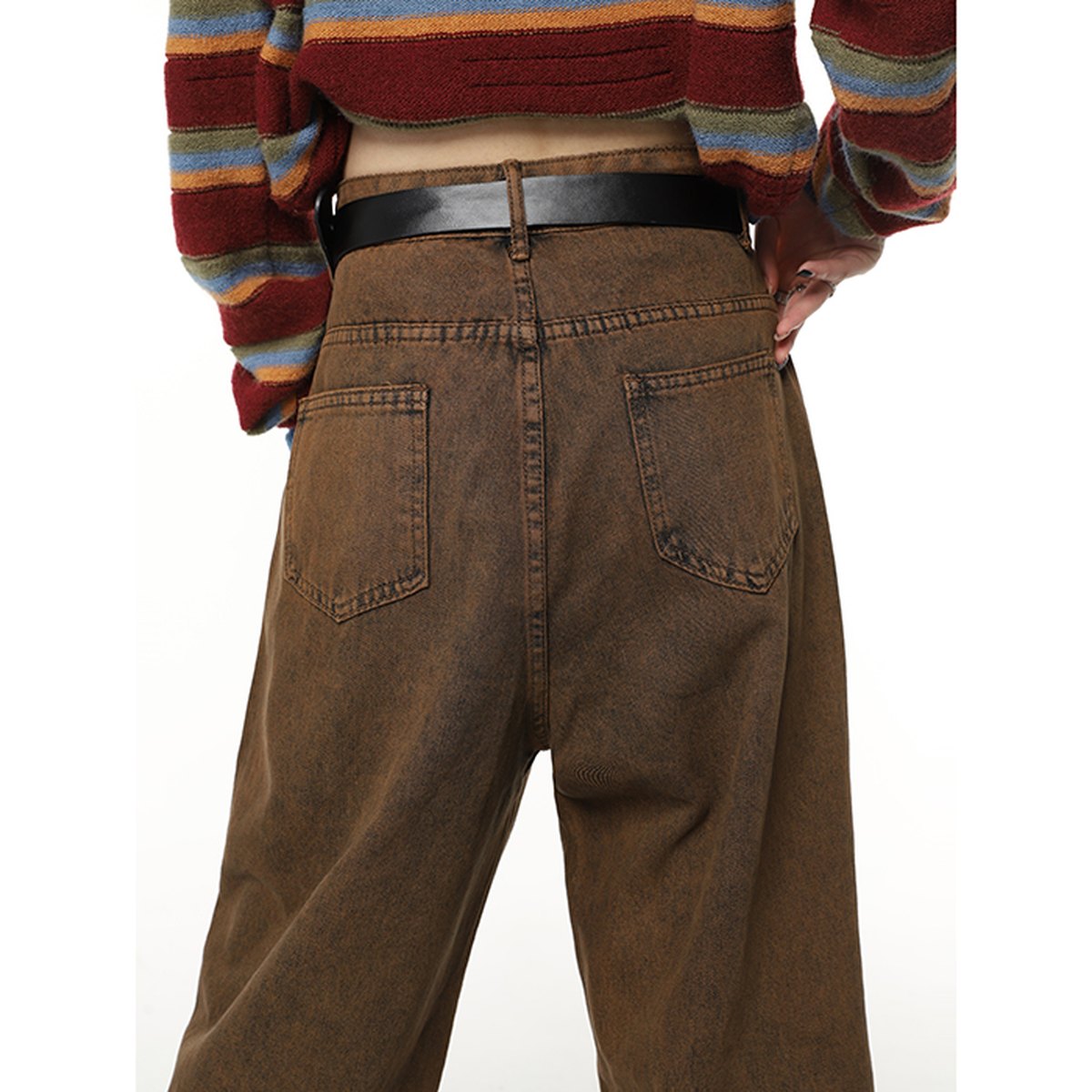 Women's Retro Brown Jeans