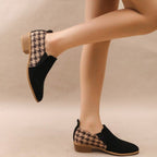 Women's Retro Color-block Slip-on Shoes