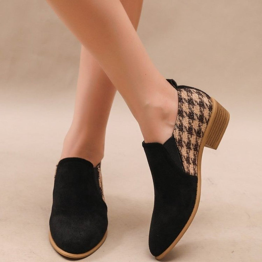 Women's Retro Color-block Slip-on Shoes