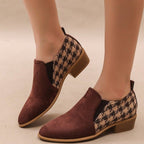Women's Retro Color-block Slip-on Shoes