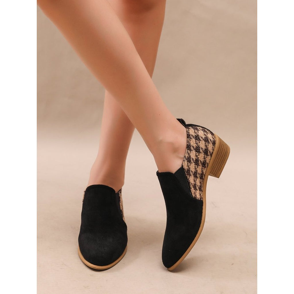 Women's Retro Color-block Slip-on Shoes