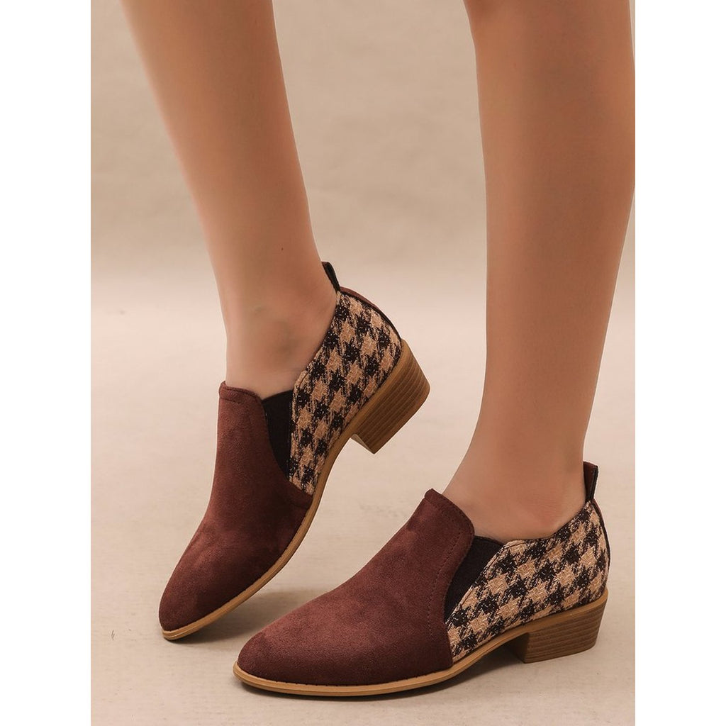 Women's Retro Color-block Slip-on Shoes
