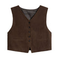 Women's Retro Corduroy Vest
