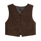 Women's Retro Corduroy Vest