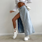 Women's Retro Design Denim Skirt