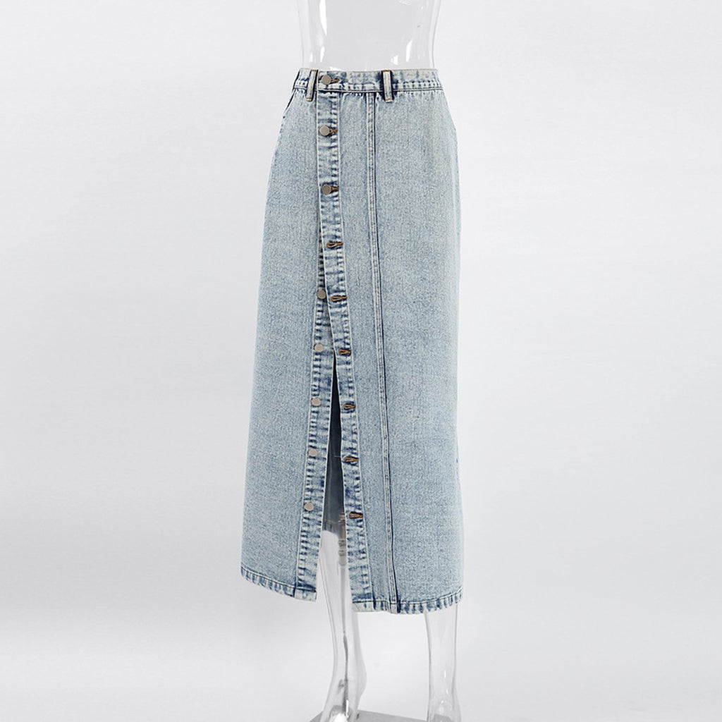 Women's Retro Design Denim Skirt