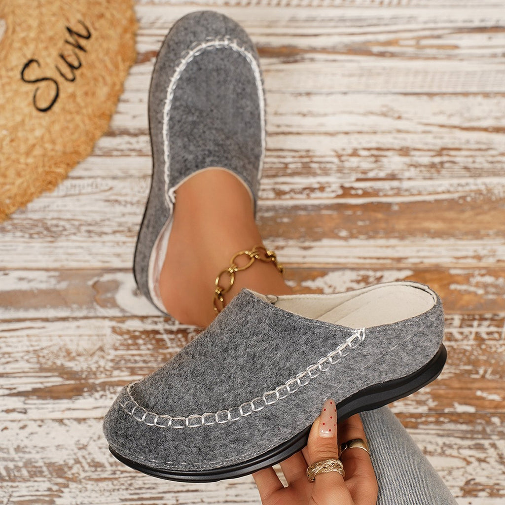 Women's Retro Forest- Thick-soled Closed-toe Mules