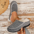 Women's Retro Forest- Thick-soled Closed-toe Mules