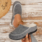 Women's Retro Forest- Thick-soled Closed-toe Mules