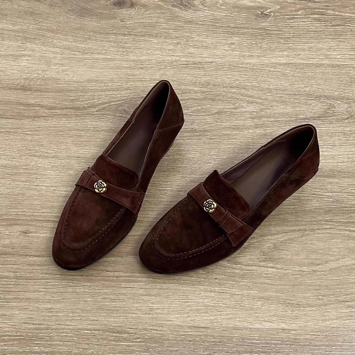 Women's Retro French Camellia Loafers