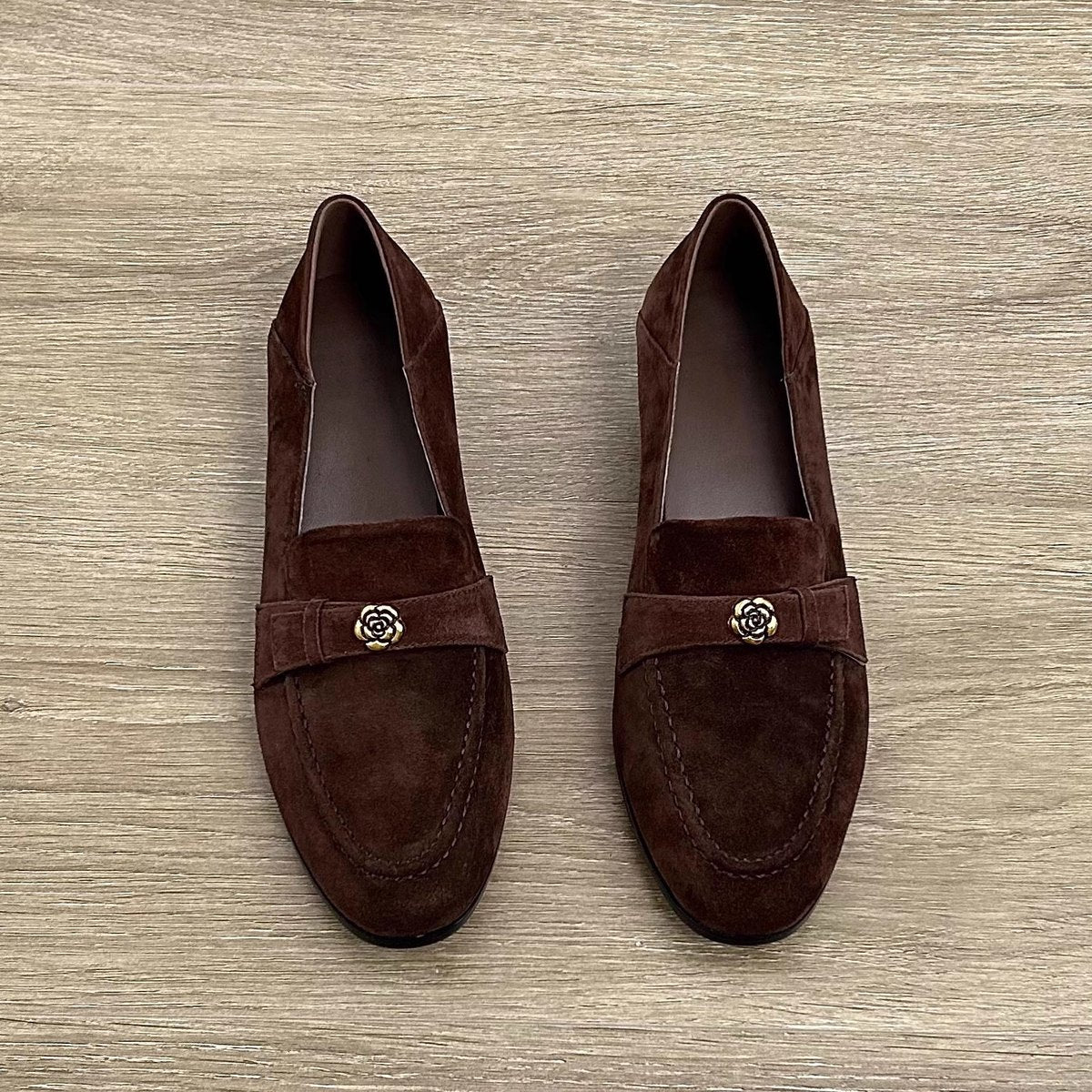 Women's Retro French Camellia Loafers