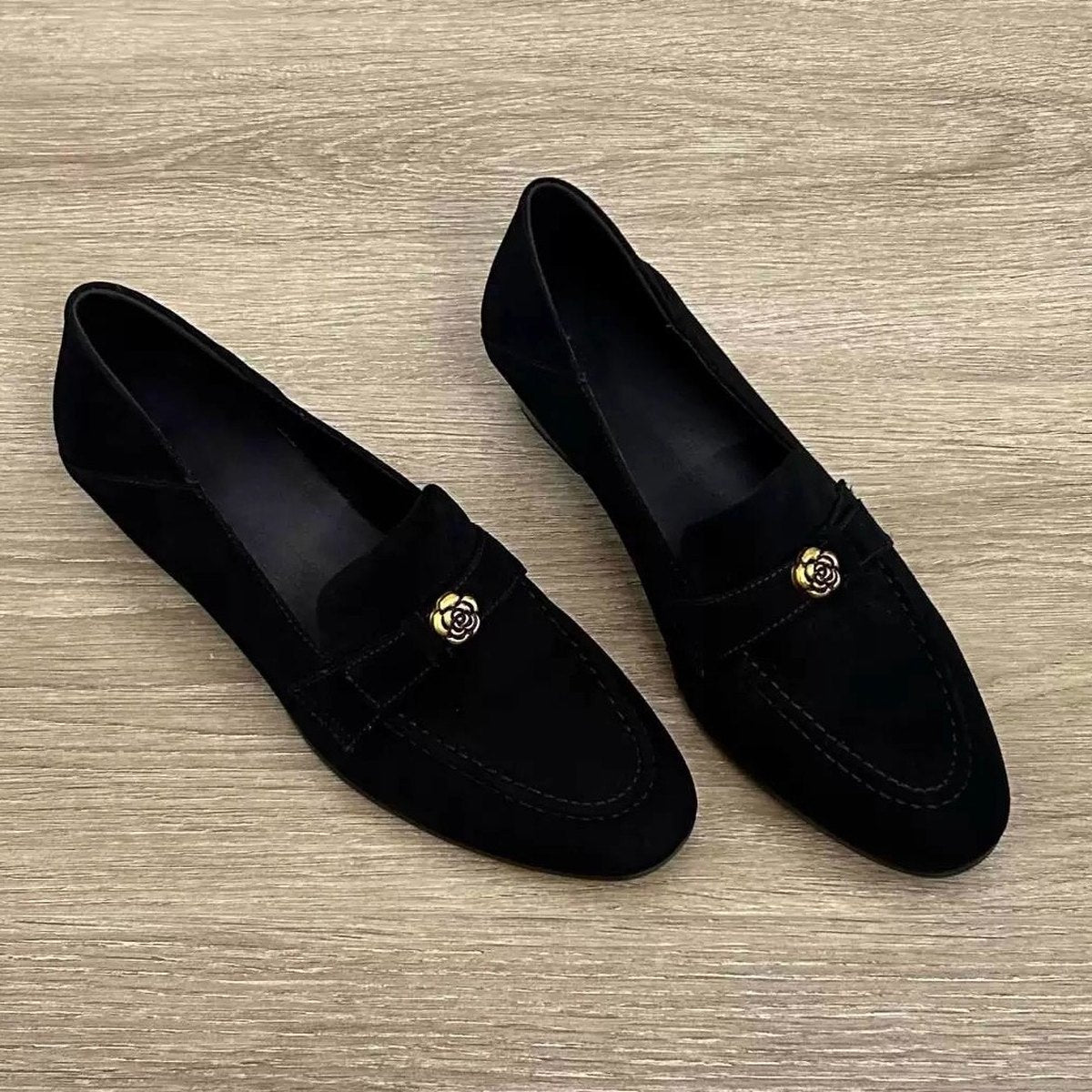 Women's Retro French Camellia Loafers