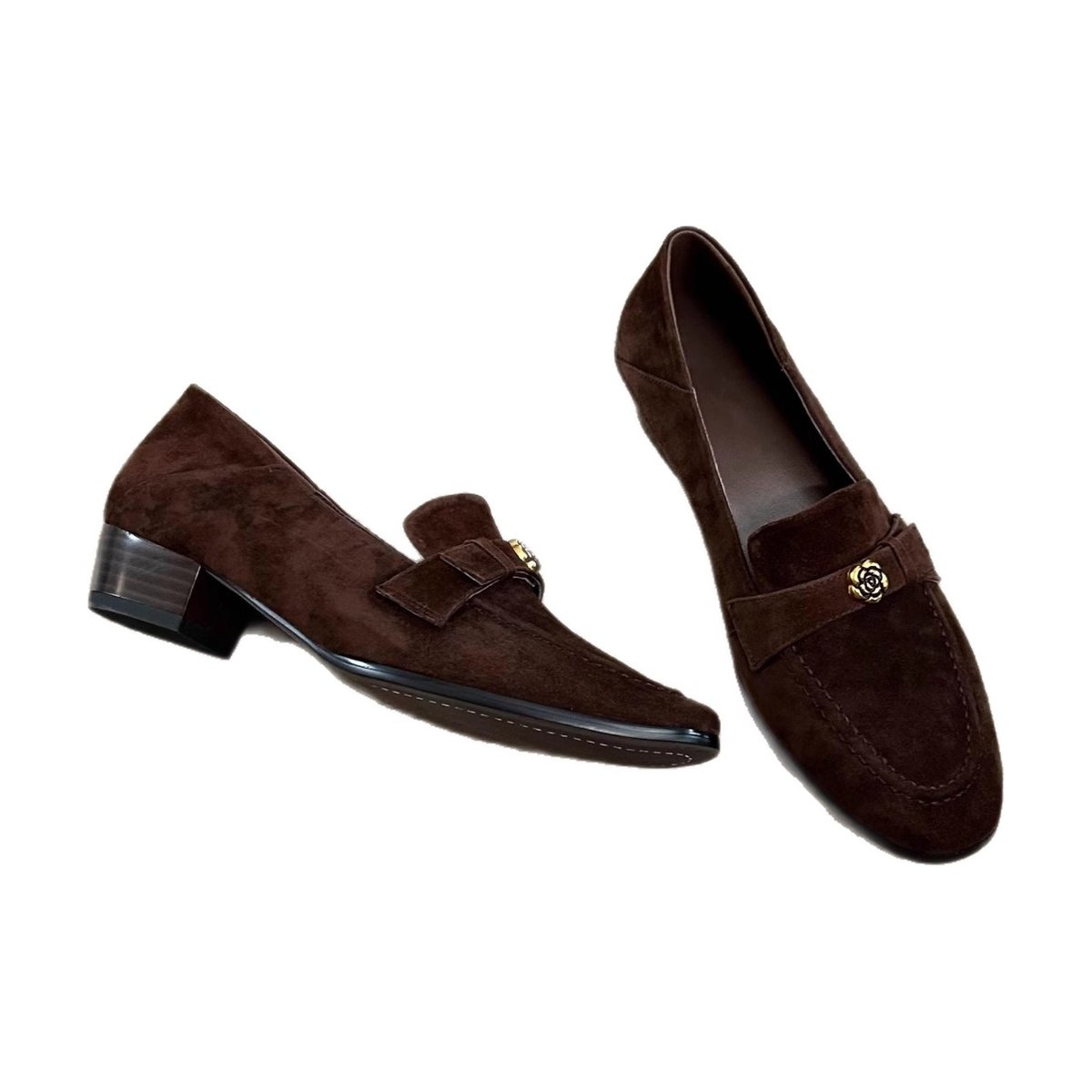 Women's Retro French Camellia Loafers