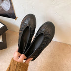 Women's Retro- Pleated Ballet Flats