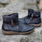 Women's Retro Side Zip Ankle Boots