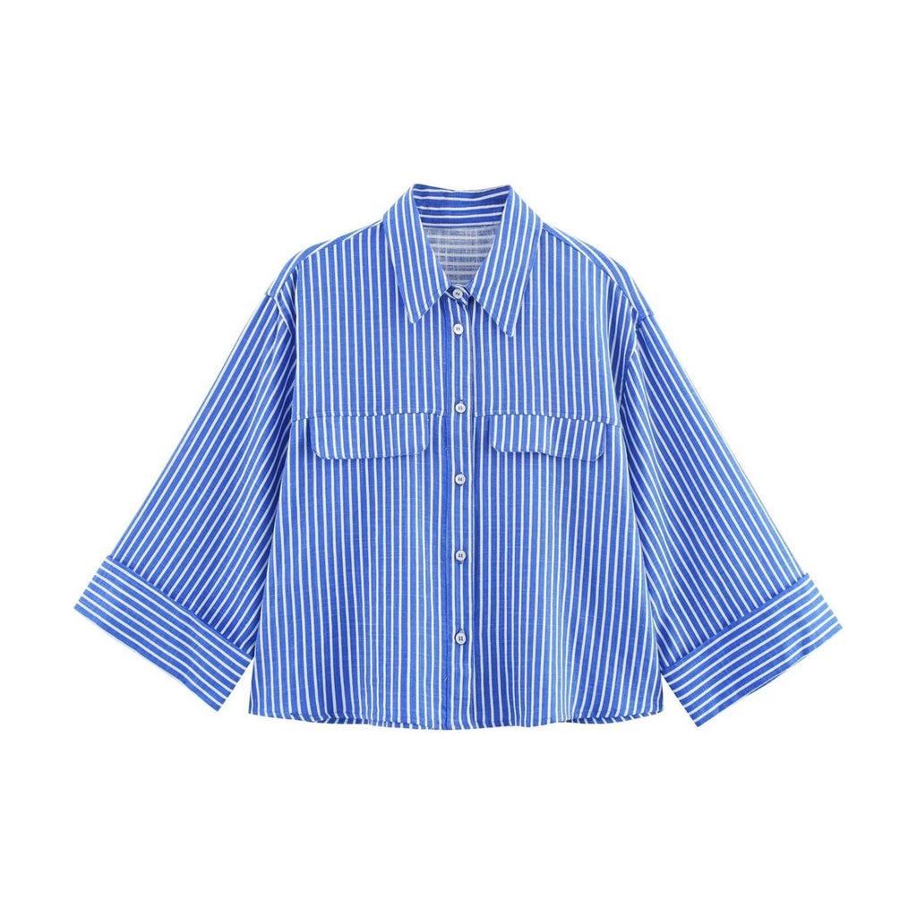 Women's Retro- Striped Blouse