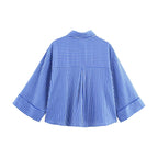 Women's Retro- Striped Blouse