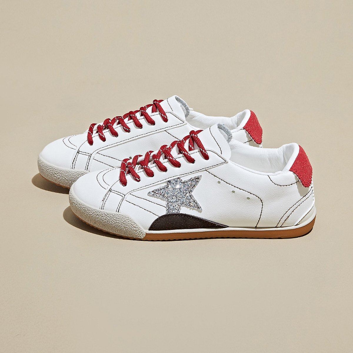 Women's Retro White Sneakers