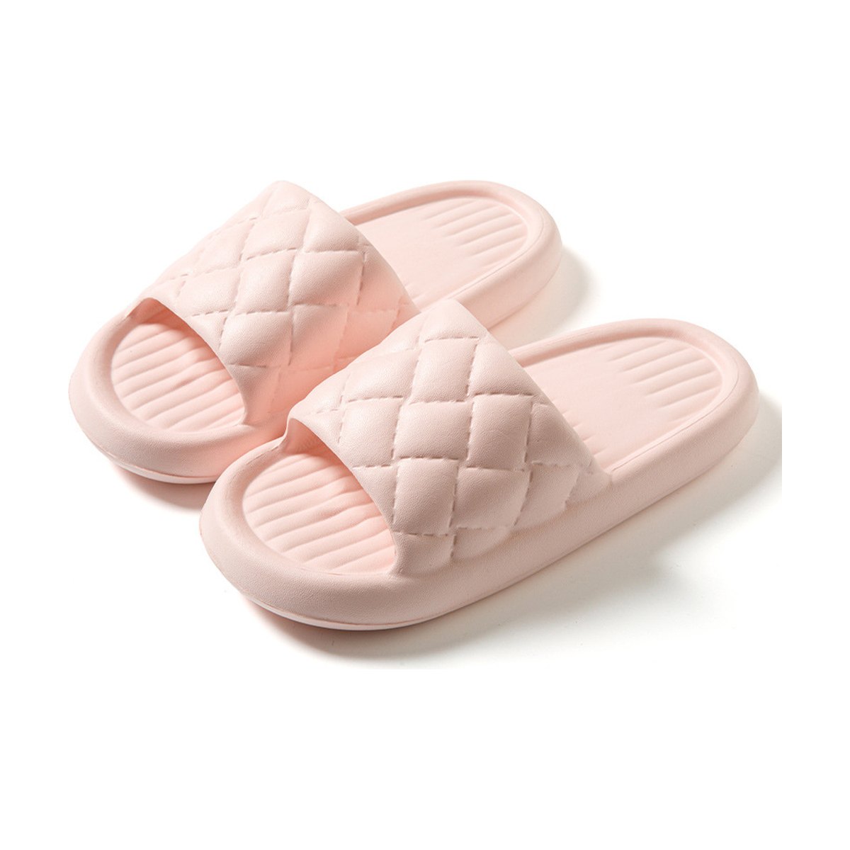 Women's Rhombus Home Slippers Non-slip Floor Bathroom Slipper