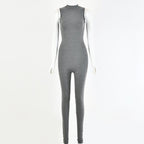 Women's Round Neck Stitching Jumpsuit