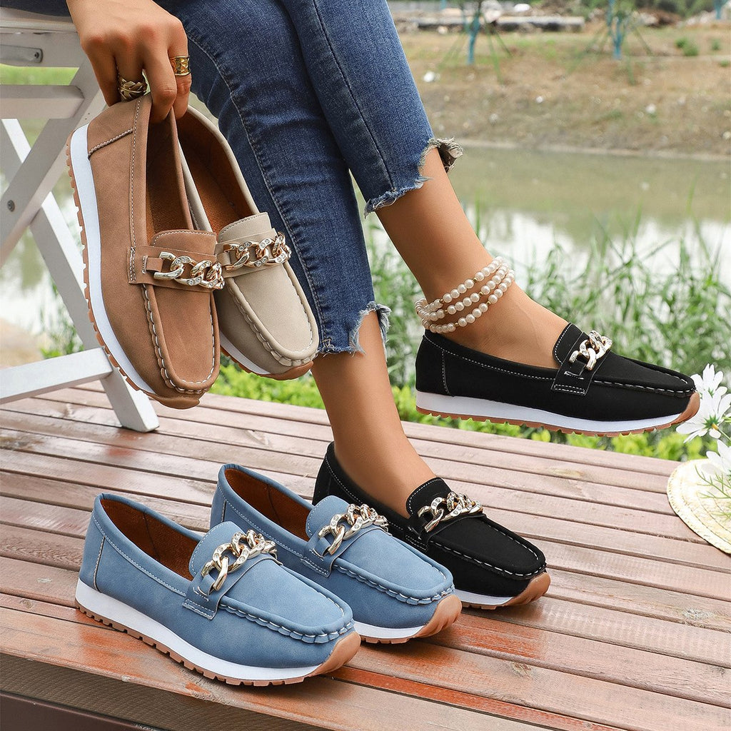 Women's Round-toe Platform Casual Large-size Loafers