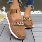 Women's Round-toe Platform Casual Large-size Loafers