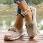 Women's Round-toe Platform Casual Large-size Loafers