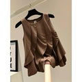 Women's Ruffled Sleeveless Blouse
